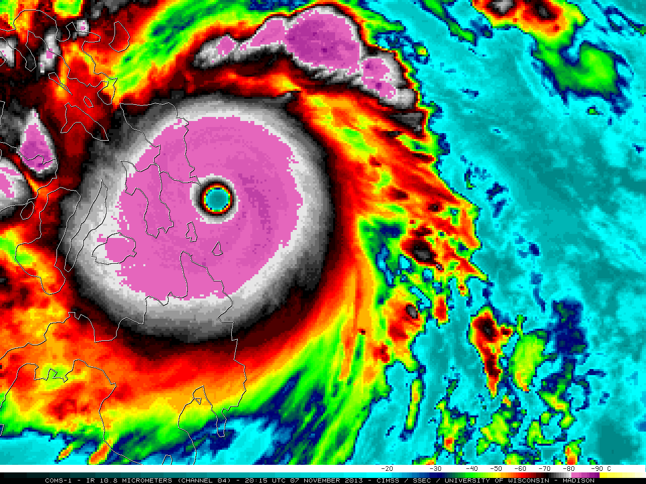 Typhoon Haiyan (Yolanda) on its 9th