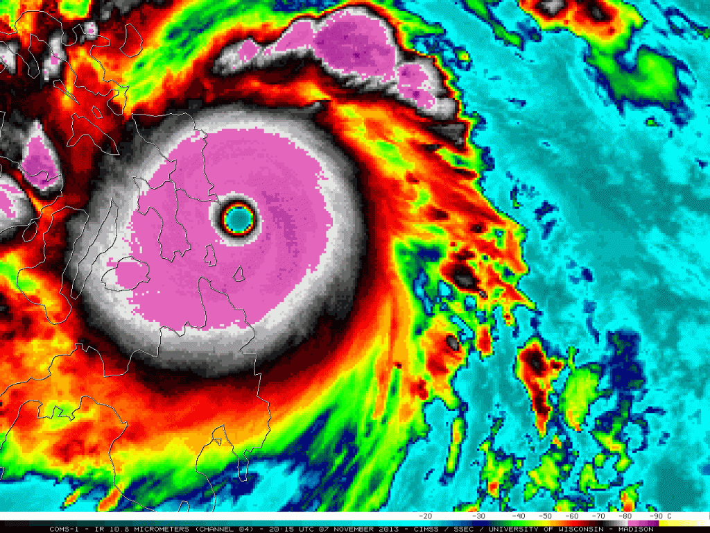 Typhoon Haiyan (Yolanda) on its&nbsp;9th